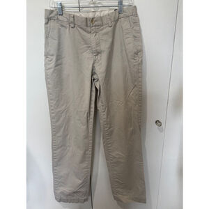 Men's Polo Ralph Lauren Beige classic fit flat front Chinos Pants Size 32/34